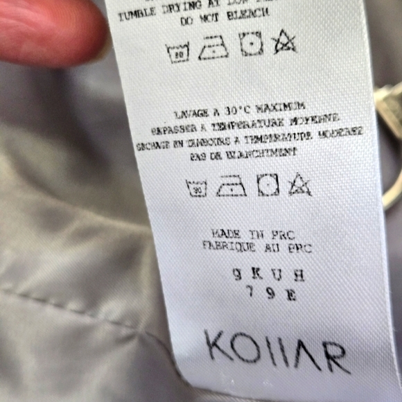 KOllAR Lightweight Mens Cream Zippered Bomber Jacket. Size Medium - Picture 12 of 16